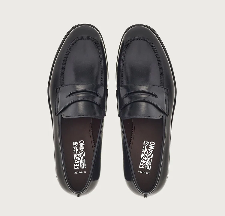 Giày Salvatore Ferragamo Penny Loafer 'Black' 020817-753879 - Ảnh 4