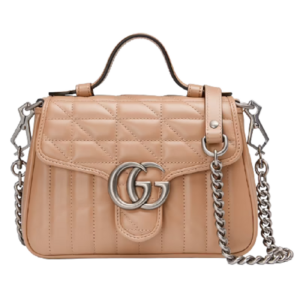 Túi Gucci GG Marmont Mini Top Handle Rose Beige Leather 583571-UM8AN-2754