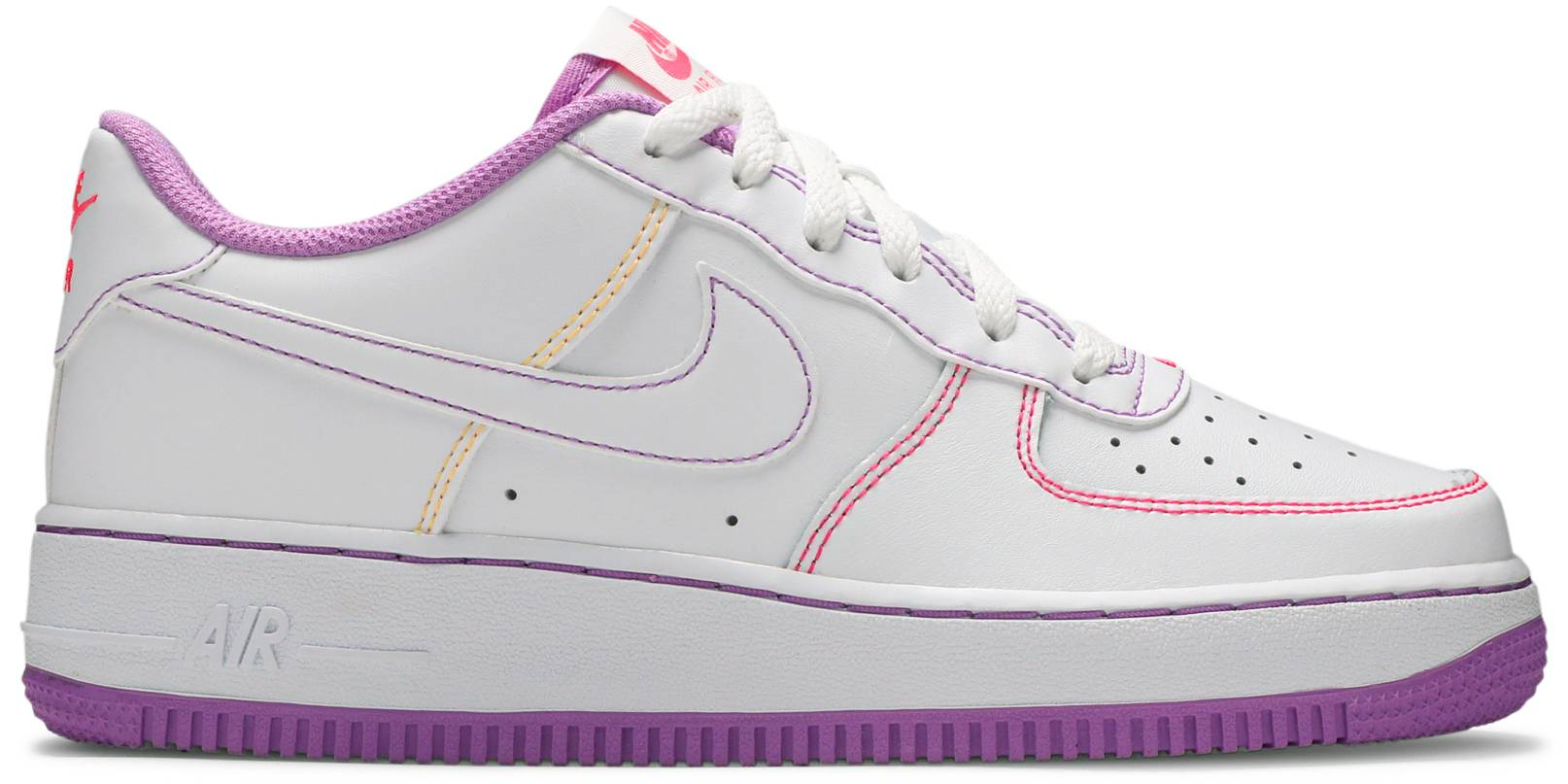 Giày Nike Air Force 1 '07 Low GS 'Contrast Stitch Fuchsia Glow' CW1575-110