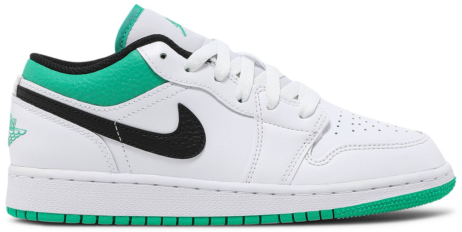 Giày Nike Air Jordan 1 Low GS 'White Lucky Green' 553560-129