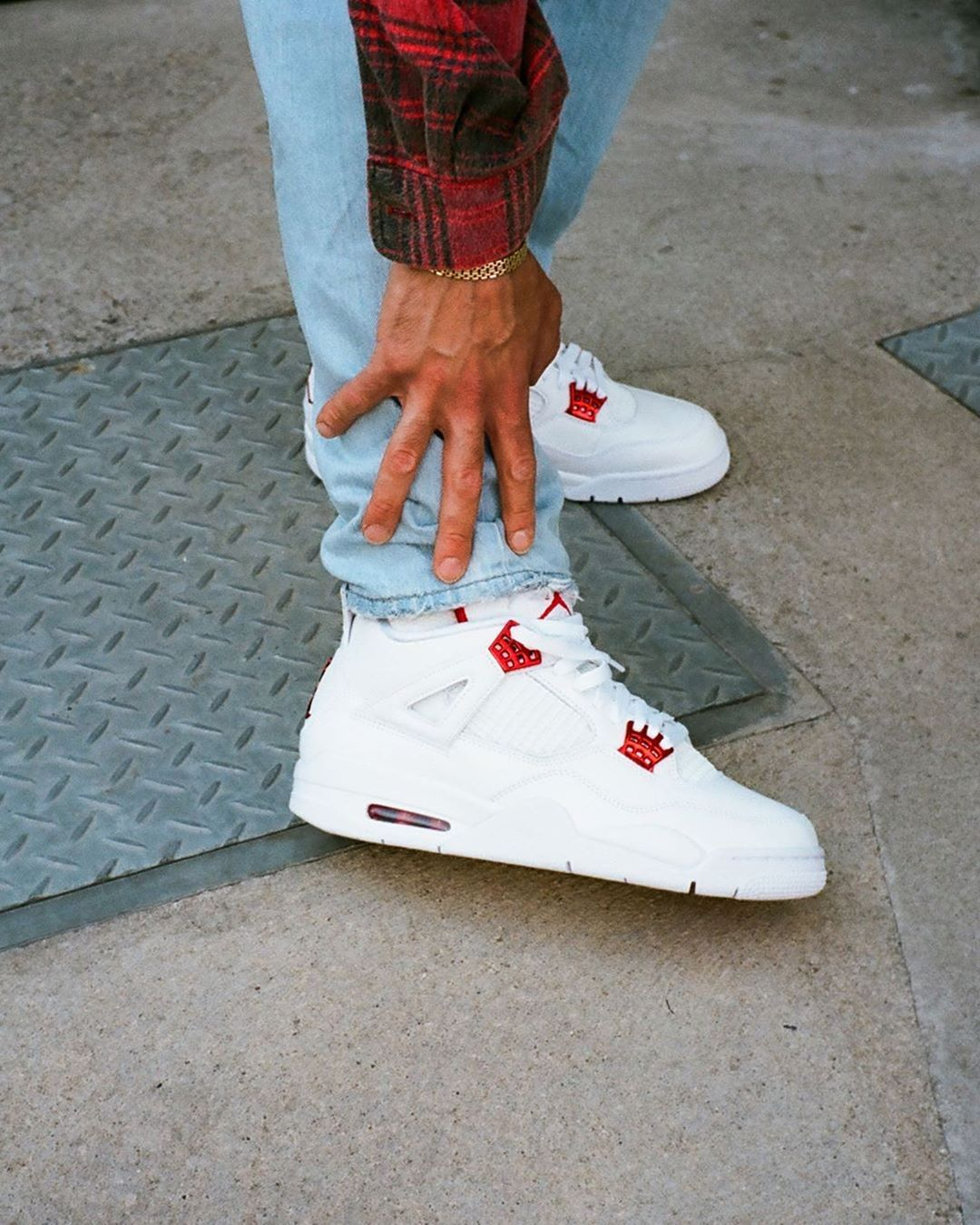 Giày Nike Air Jordan 4 Retro GS Red Metallic 408452-112 - Ảnh 6