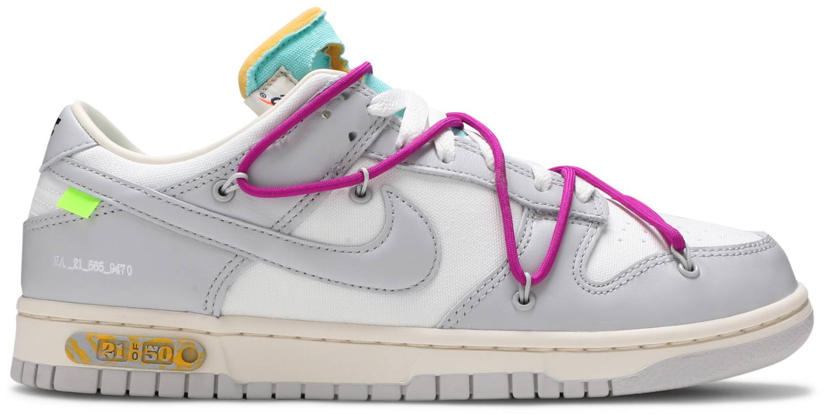 Giày Nike Off-White x Dunk Low 'Lot 21 Of 50' DM1602-100