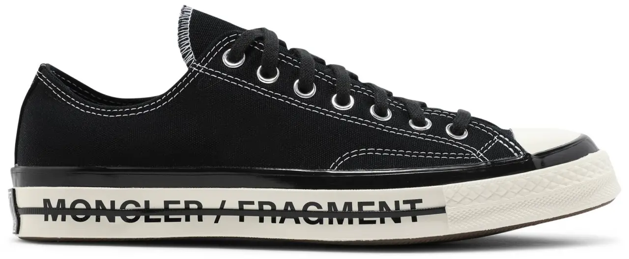 Giày Converse Fragment Design x Moncler x Chuck 70 Low 'Black' 172320C