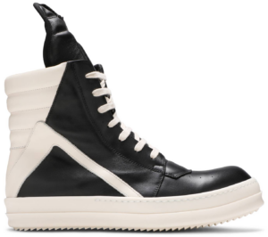 Giày Rick Owens Geobasket Leather 'Black Milk' RU02A5894 LPO-9111