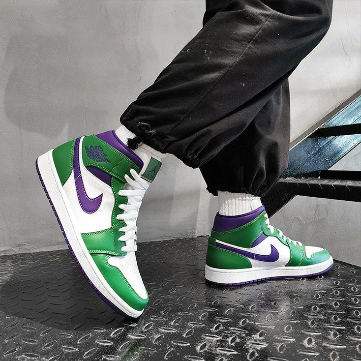 Giày Nike Air Jordan 1 Mid GS 'Hulk' 554725-300 - Ảnh 4