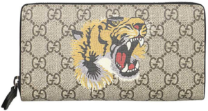 Vi Gucci Tiger Print Long Wallet 'Brown' 451273-K5Z1N-8666
