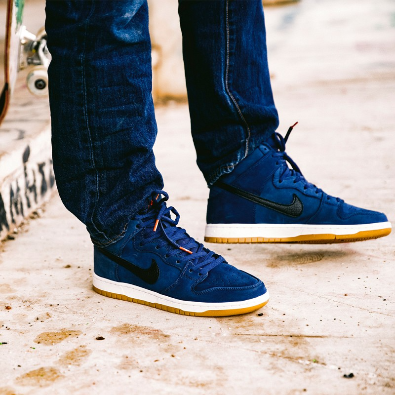 Giày Nike SB Dunk High Pro ISO SB 'Orange Label Midnight Navy' CI2692-401 - Ảnh 2