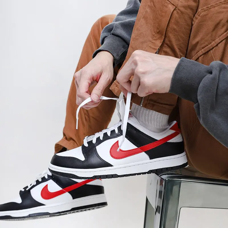 Giay Nike Dunk Low 'Black White Red' FB3354-001