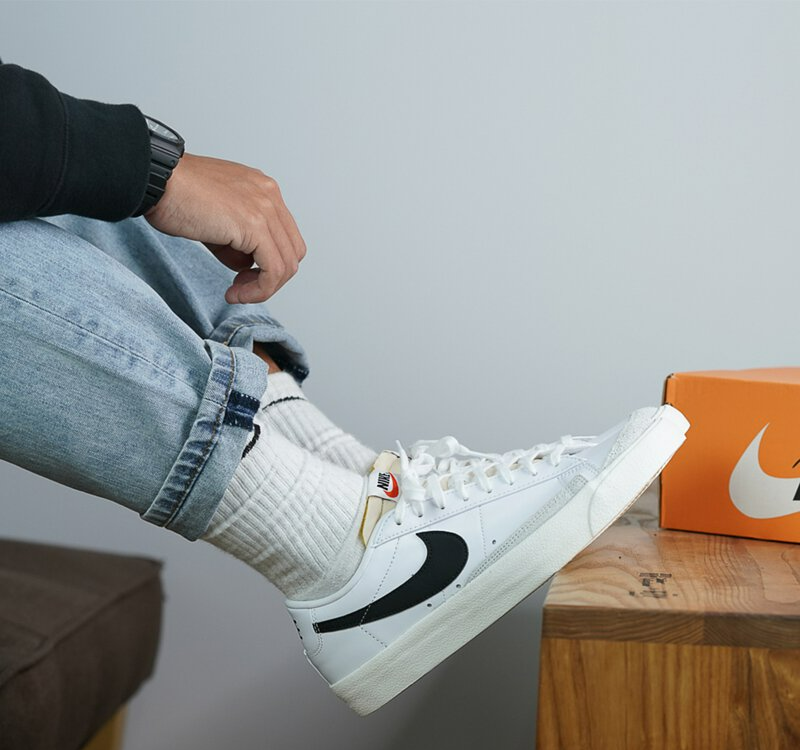 Giày Nike Blazer Low '77 Vintage 'White Black' DA6364-101 - Ảnh 5