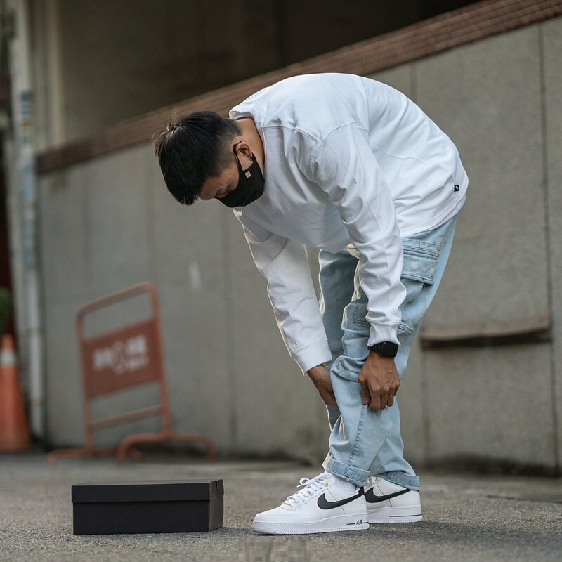 Giày Nike Air Force 1 Low '07 LV8 'White Black' DQ7658-100 - Ảnh 5