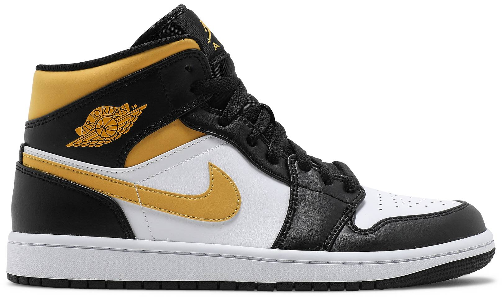 Giày Nike Air Jordan 1 Mid 'Black University Gold' 554724-177