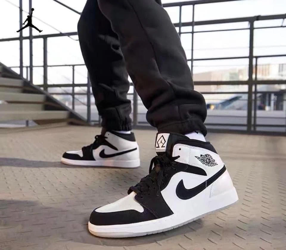 Giày Nike Air Jordan 1 Mid 'Diamond GS' DN4321-100 - Ảnh 5