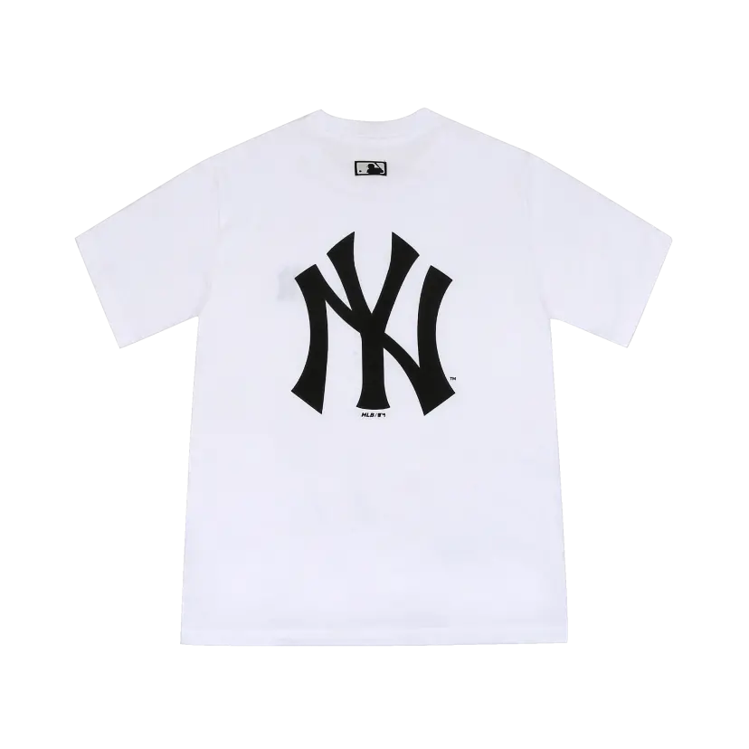 Alternative view of Áo MLB Popcorn Big Logo Short Sleeve T Shirt New York Yankees White 31TS03031-50W