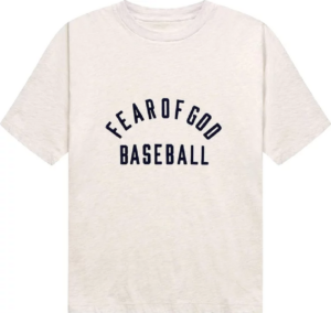 Ao Fear Of God Baseball Tee 'Cream Heather Navy'
