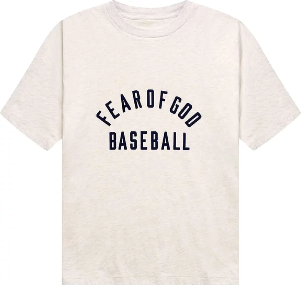 Ao Fear Of God Baseball Tee 'Cream Heather Navy'