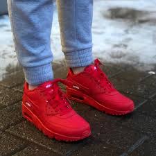 Alternative view of Giày Nike Air Max 90 Leather GS 'University Red' 833412-606