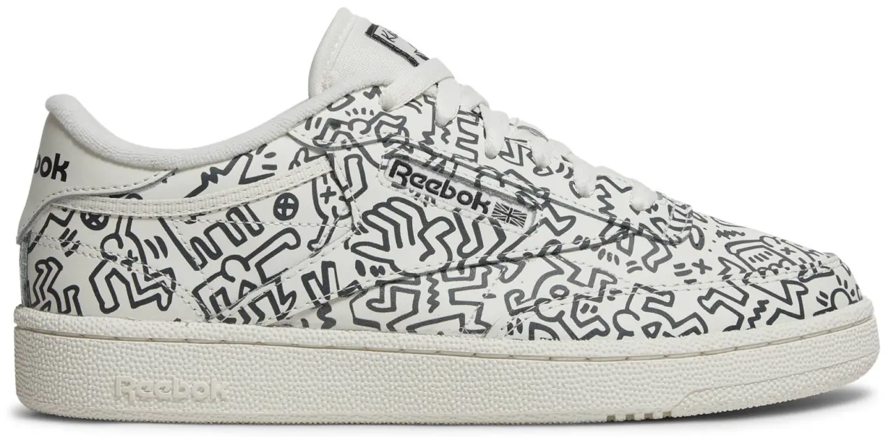 Giày Reebok Keith Haring x Club C 'Dancing Figures Allover Print' GZ1458