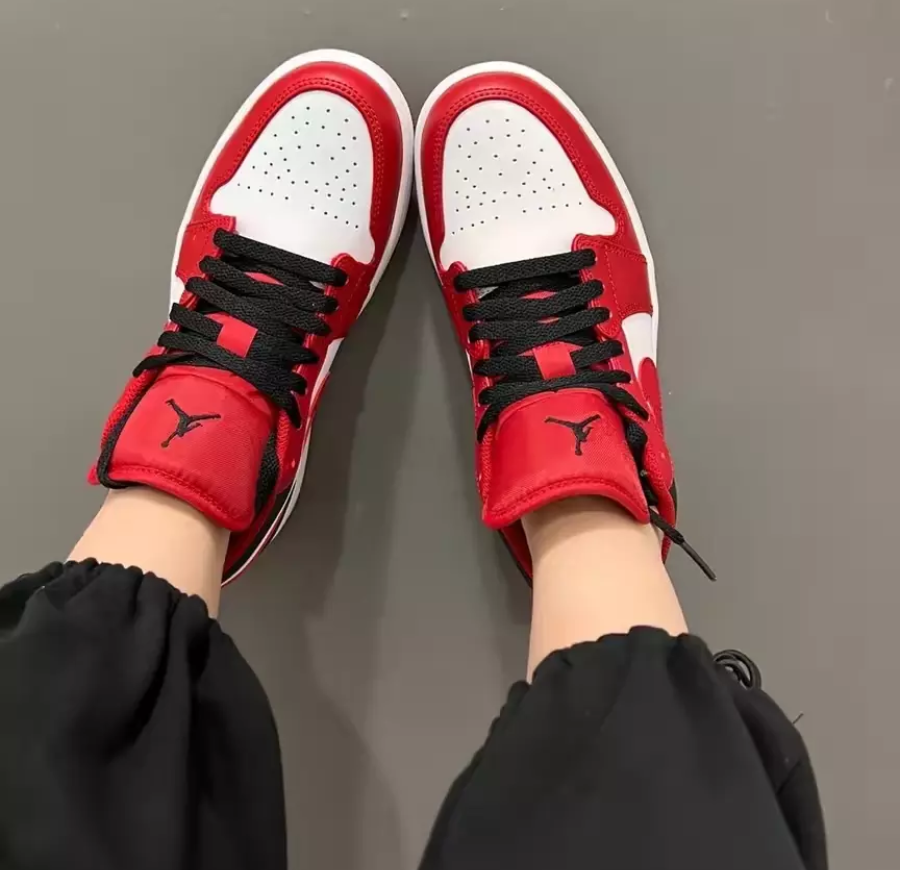 Giày Nike Air Jordan 1 Low 'Reverse Black Toe' 553558-163 - Ảnh 6