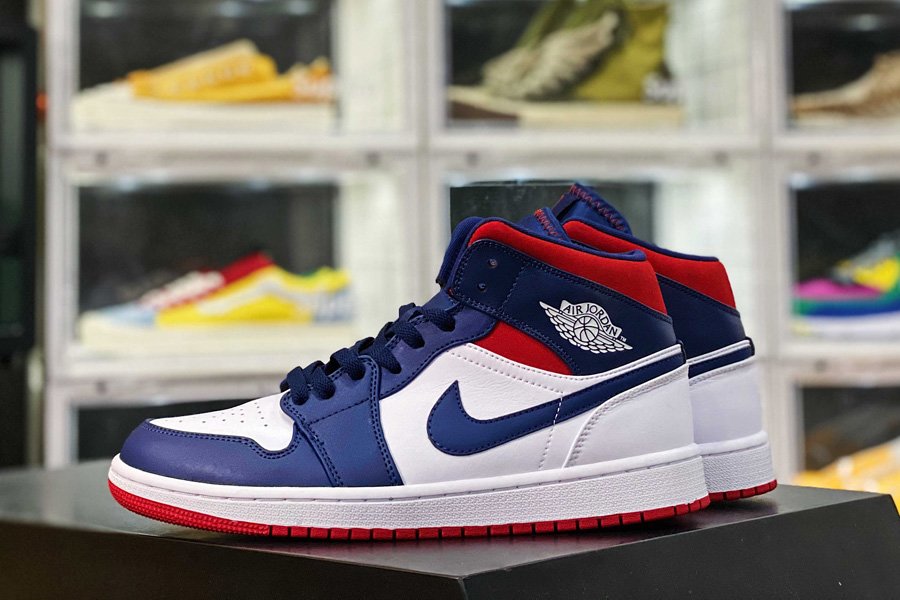 Giày Nike Air Jordan 1 Mid 'USA' 852542-104 - Ảnh 10