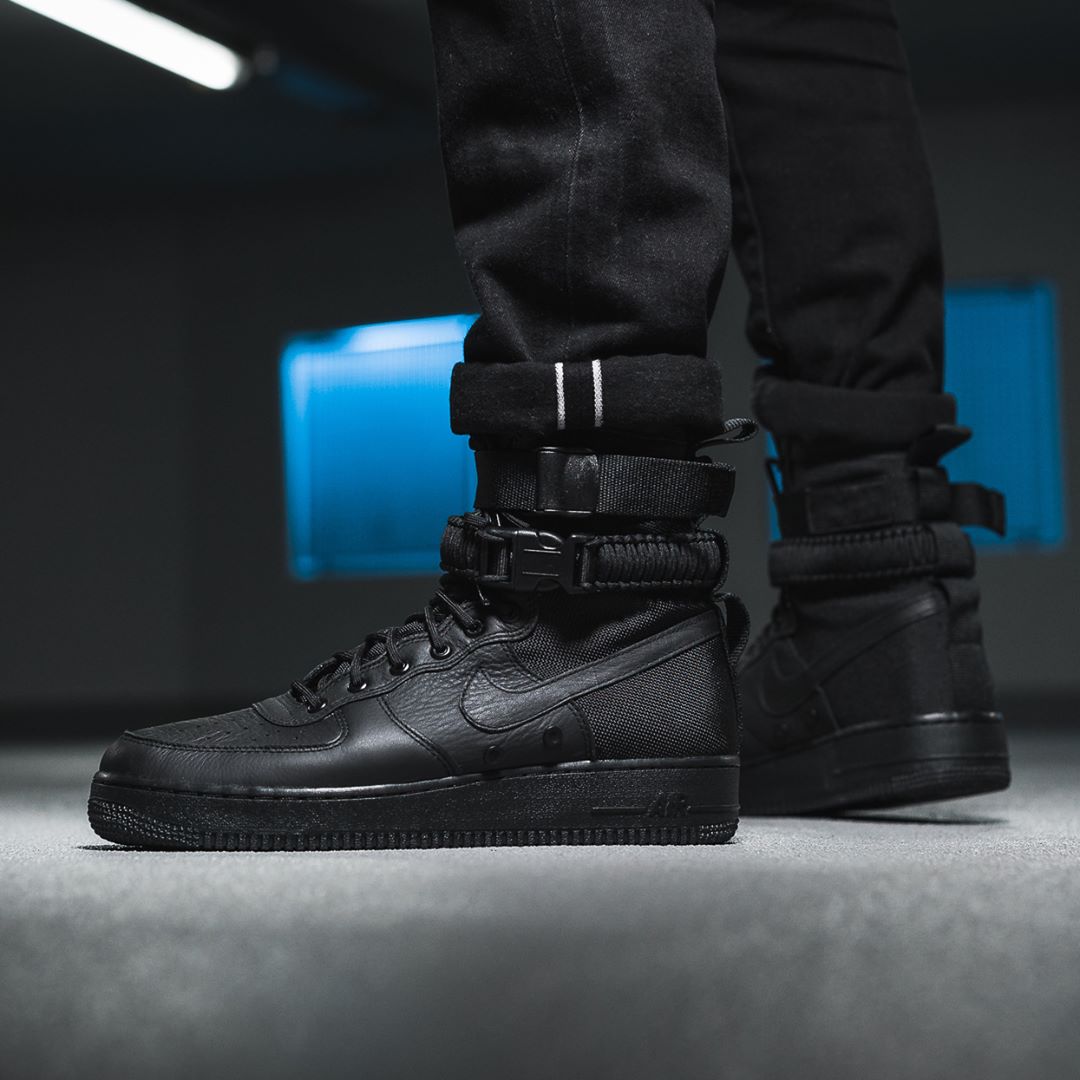 Giày Nike SF Air Force 1 'Triple Black' 864024-003 - Ảnh 7