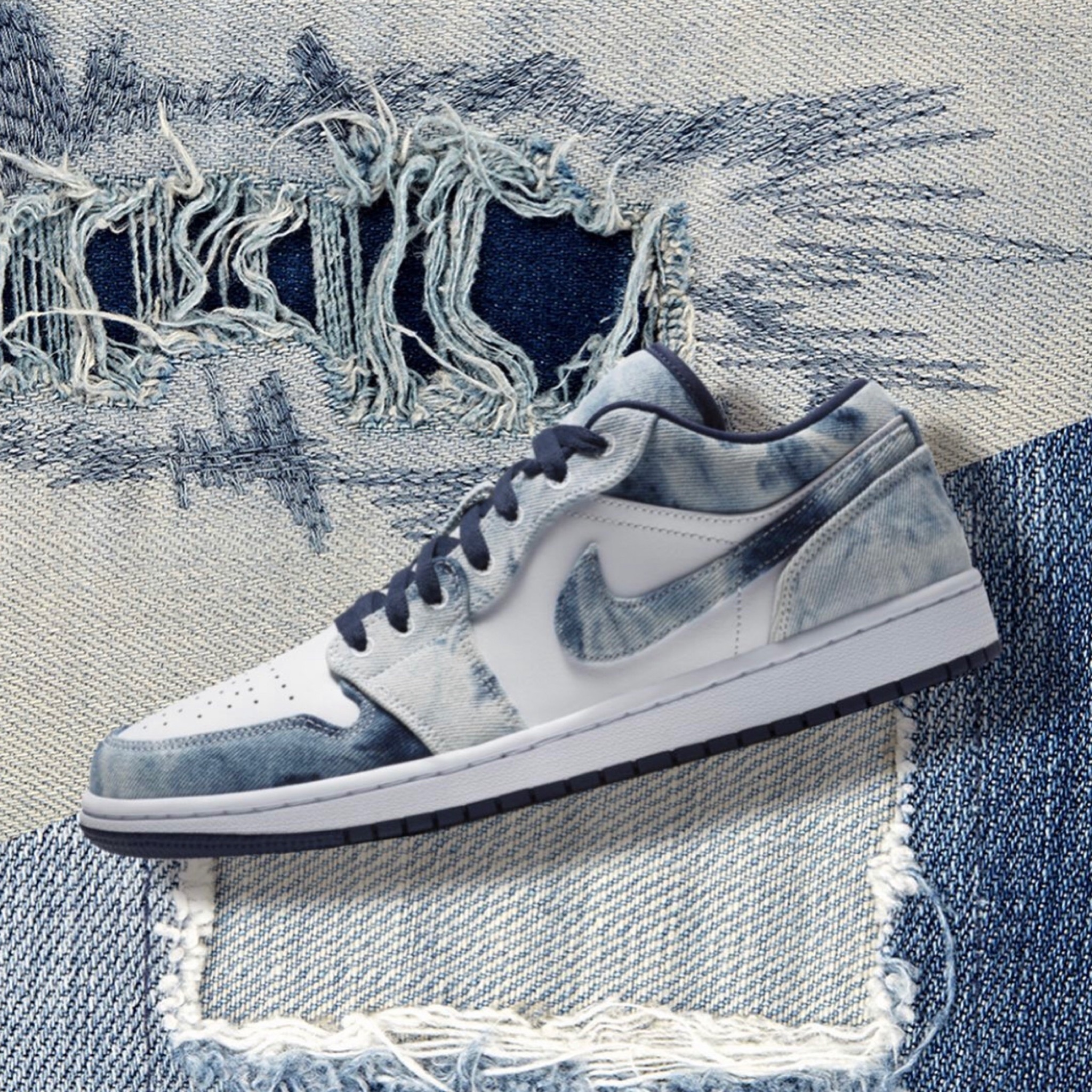 Giày Nike Air Jordan 1 Low SE 'Washed Denim' CZ8455-100 - Ảnh 3
