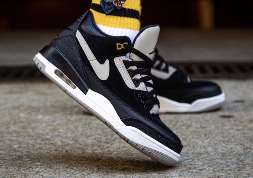 Giày Nike Air Jordan 3 Retro Tinker Sp 'Black Cement' CK4348-007 - Ảnh 3