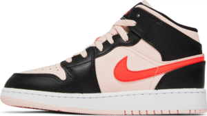 Giay Nike Air Jordan 1 Mid GS 'Black Pink Crimson' 554725-604