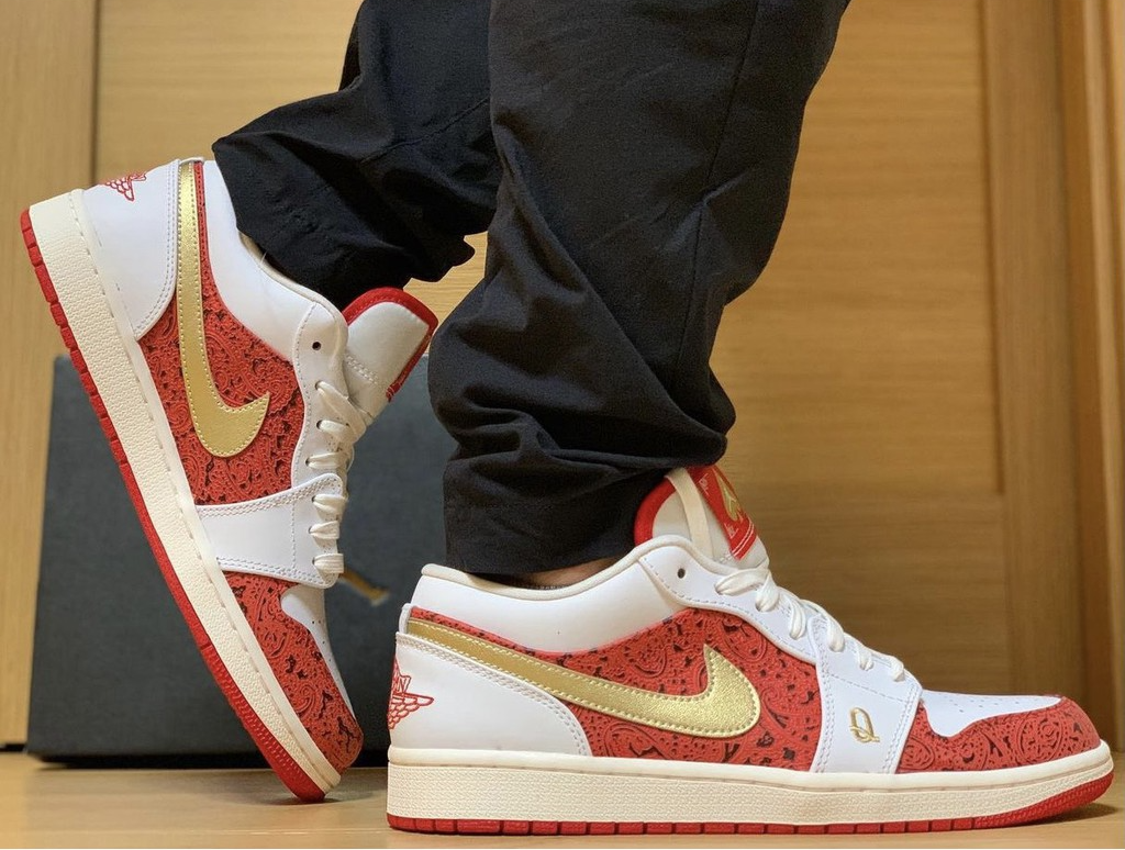 Giày Nike Air Jordan 1 Low 'Spades' DJ5185-100 - Ảnh 6