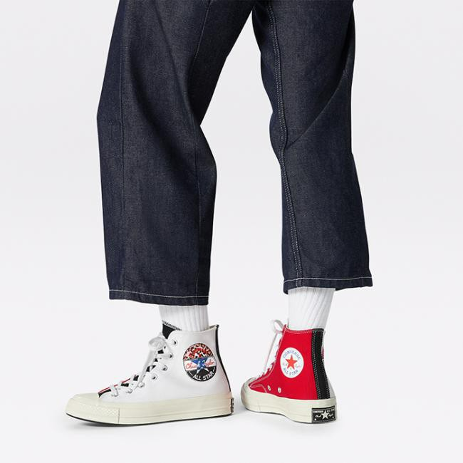 Giày Converse Chuck 70 Hi 'Logo Play White Rush Blue' 166747C - Ảnh 6