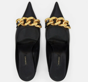 Alternative view of Giày Versace Medusa Chain Nappa Leather Mules 1000840-DNA32-1B00V