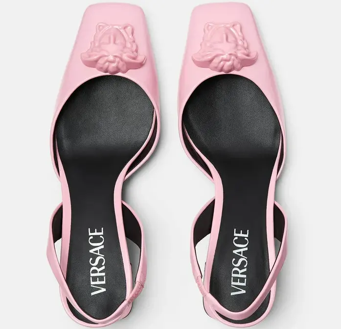 Alternative view of Giày Versace La Medusa Leather Sling-back Pumps 1003138-DVT2P-1P650
