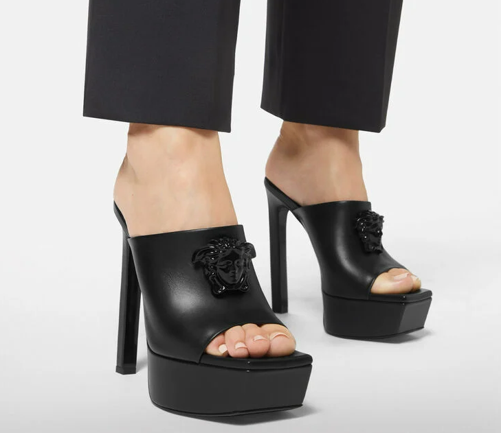 Giày Versace Platform Mules 1003308-DVT2P-1B090 - Ảnh 5