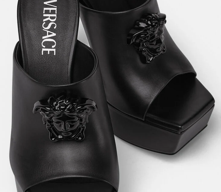 Giày Versace Platform Mules 1003308-DVT2P-1B090 - Ảnh 4
