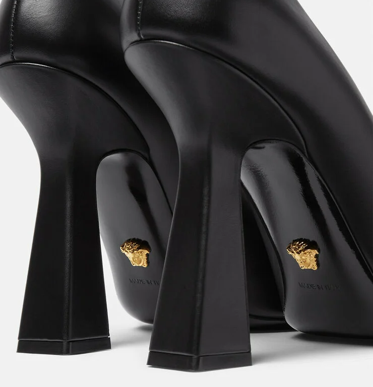 Giày Versace Medusa Chain Pumps 1003733-DVT2P-1B00V - Ảnh 4