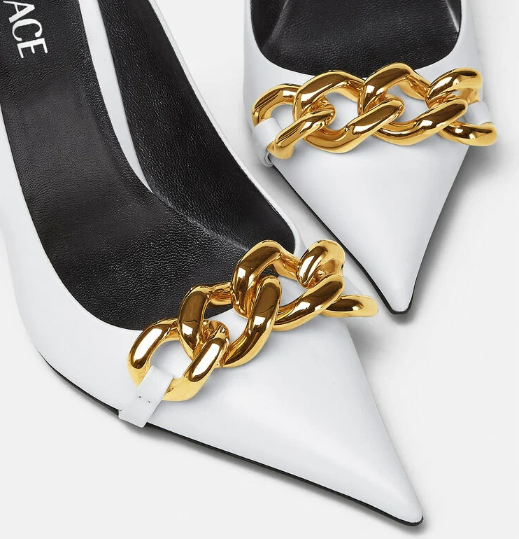 Giày Versace Medusa Chain Pumps 1003733-DVT2P-1W00V - Ảnh 4