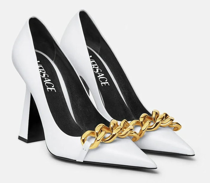 Giày Versace Medusa Chain Pumps 1003733-DVT2P-1W00V - Ảnh 3