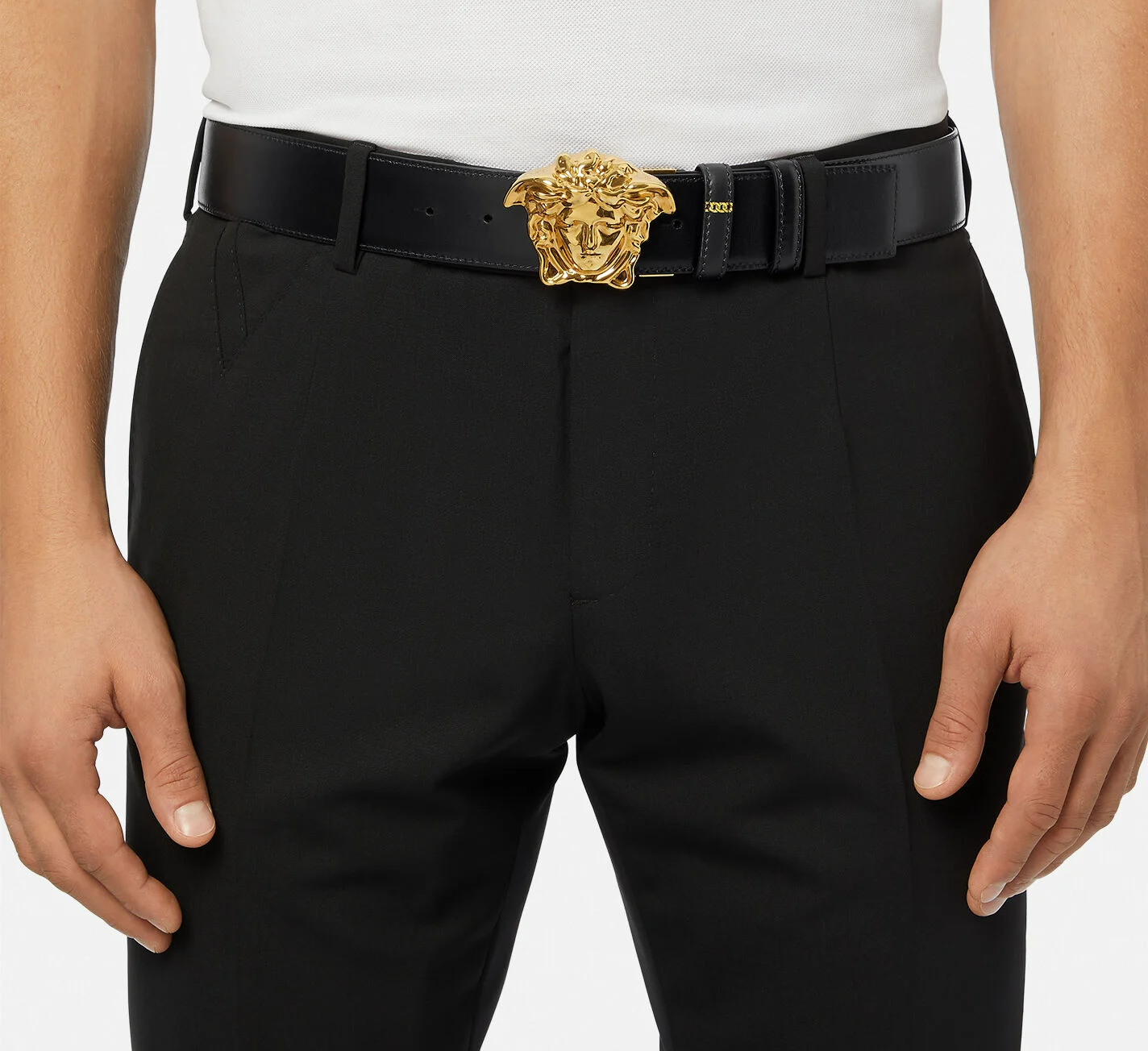 Thắt Lưng Versace La Medusa Chain Print Belt DCU6705-1A02740-5B00V - Ảnh 3