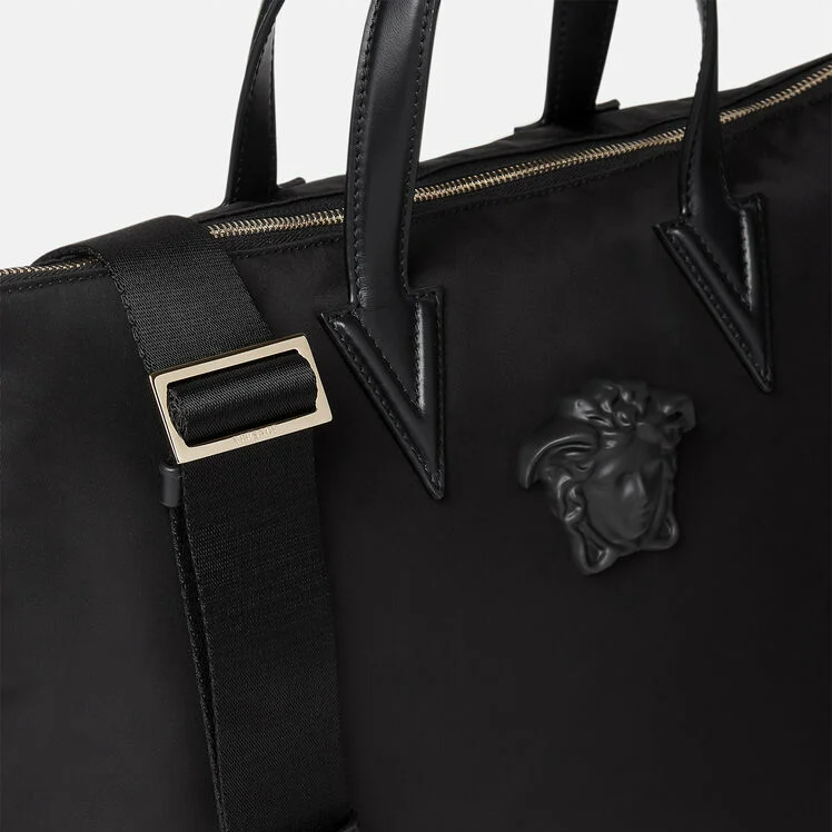Túi Versace La Medusa Nylon Tote Bag Black DFB8503-DNY8ME-D41NP - Ảnh 2