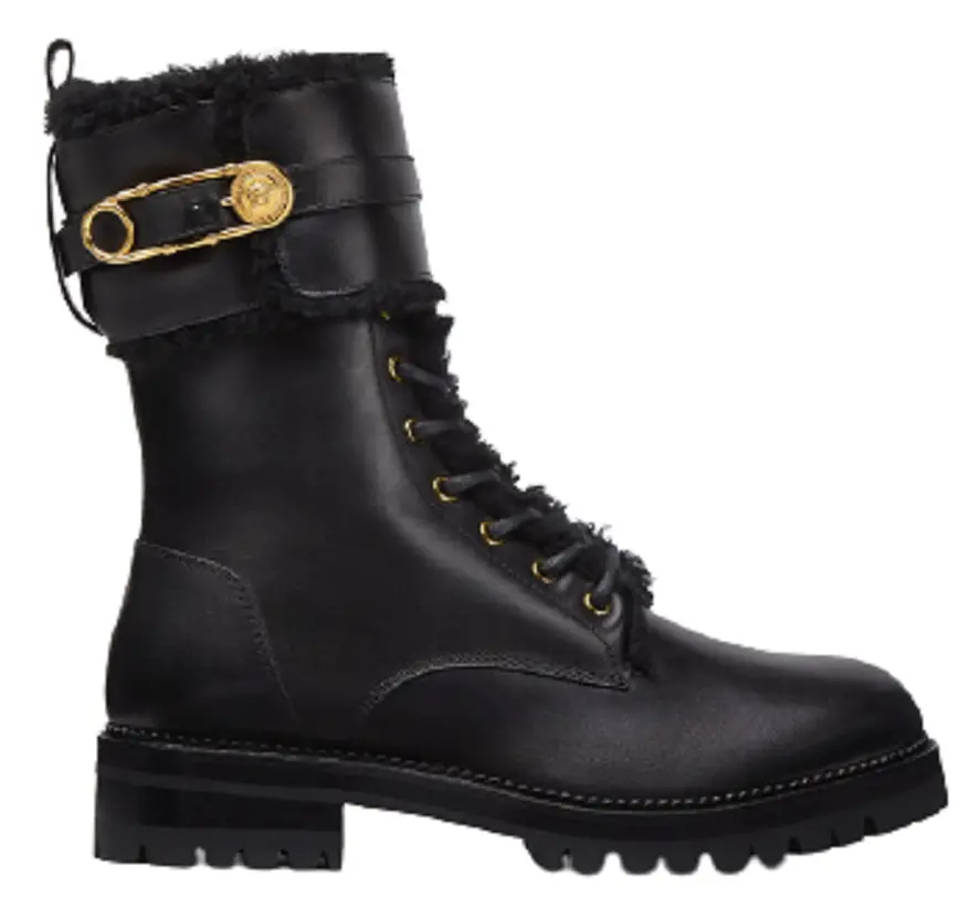 Giày Safety Pin Leather Lace-Up Boots DST419E-DVPS-KVO41