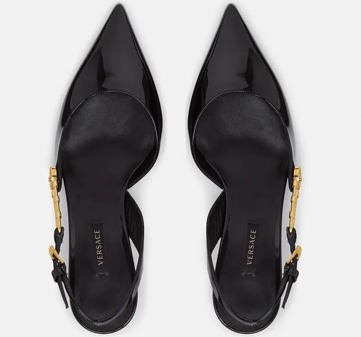 Alternative view of Giày Versace Safety Pin Patent Mid-Heel Pumps DST541H-D2VE-KVO41