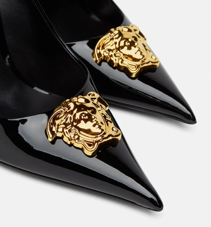 Giày Versace La Medusa Leather Pumps DST625O-D2VE-1B00V - Ảnh 2