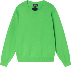 Ao Stussy Bent Crown Sweater 'Lime'