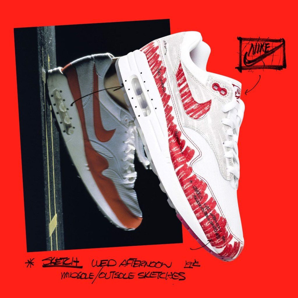 Giày Nike Air Max 1 'Sketch To Shelf White' CJ4286-101 - Ảnh 4