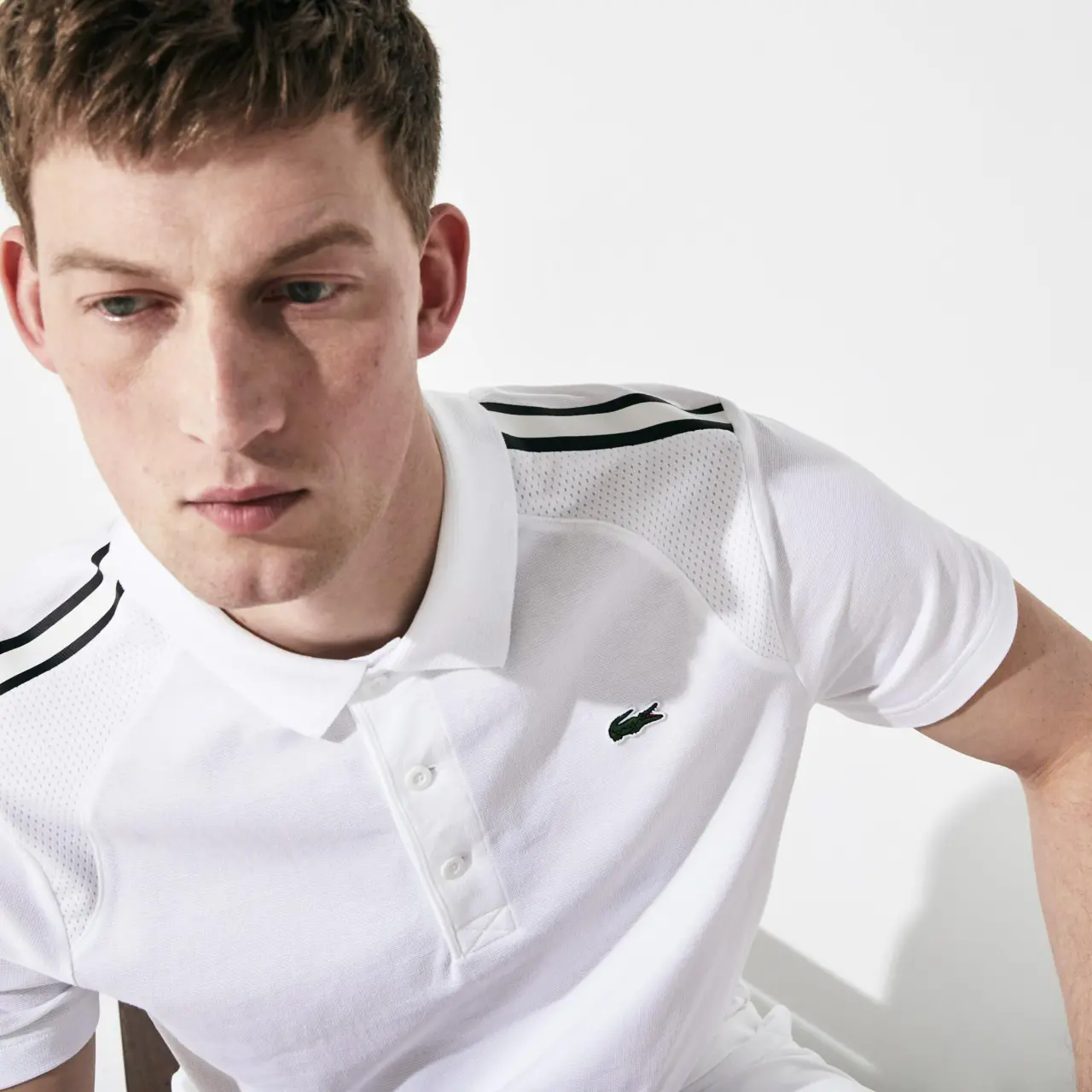 Ao Lacoste Paneled Ultra-Light Cotton Polo YH4890-BLD