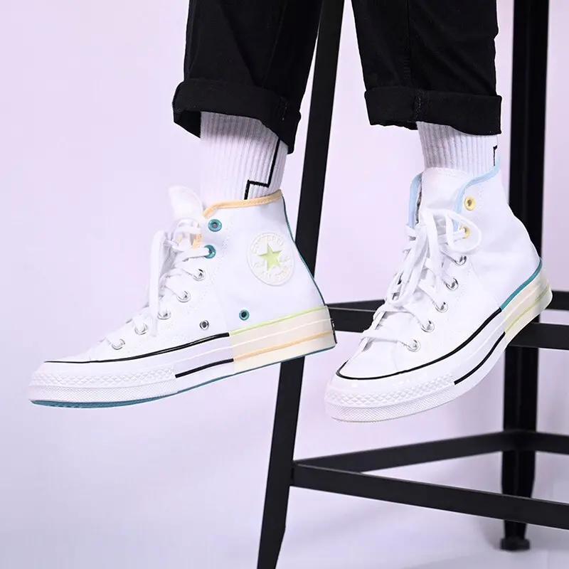 Giay Converse Chuck 70 High 'White Pack Chambray Blue' 171179C