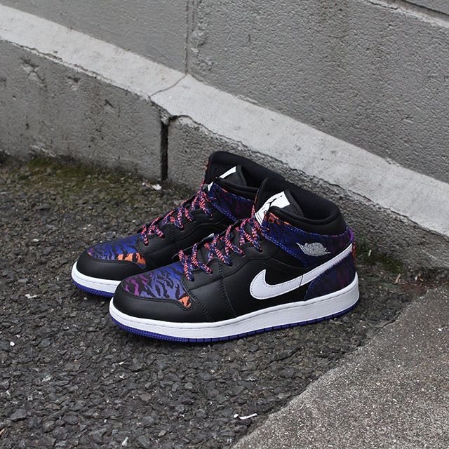 Giày Nike Air Jordan 1 Mid Tiger Print' AV5174-005 - Ảnh 4