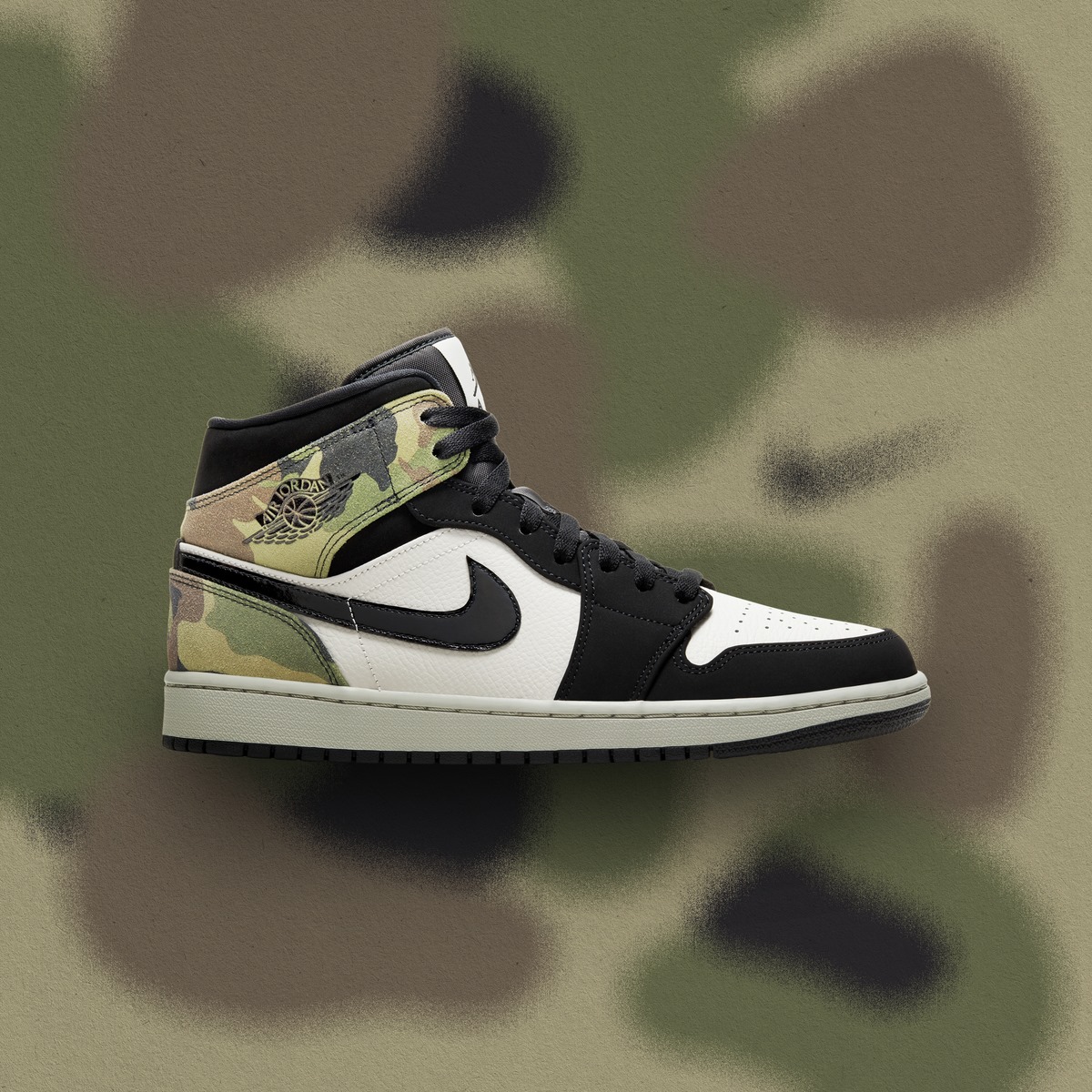 Giày Nike Air Jordan 1 Mid 'Camo' (2020) CW5550-001 - Ảnh 6