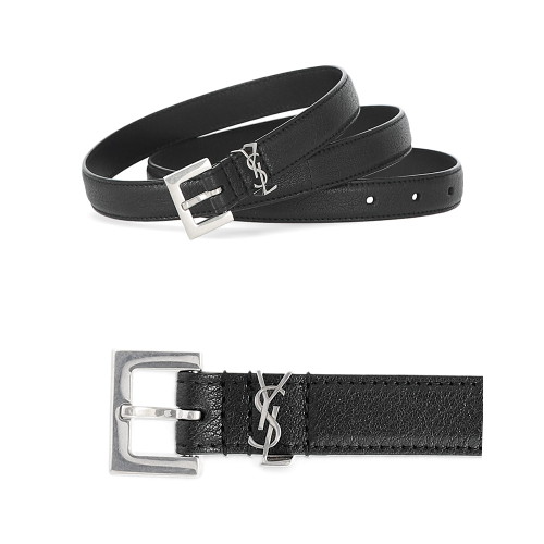 Thắt lưng Saint Laurent Monogram Black Belt 612616-BRM0E-1000 - Ảnh 2