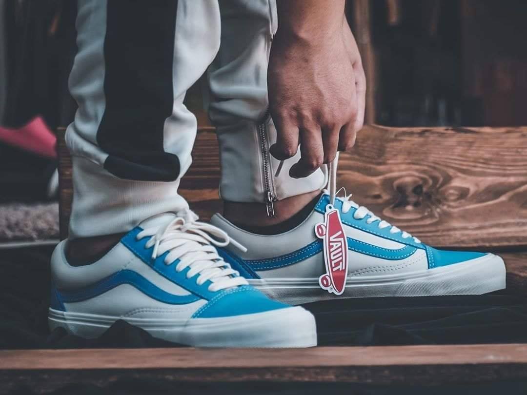 Giày Vans Old Skool VLT LX 'Bonnie Blue Marshmallow' VN0A4BVFXG0 - Ảnh 4