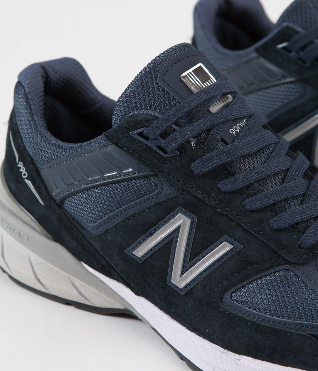 Giày New Balance Wmns 990 Made in USA 'Navy Silver' W990NV5 - Ảnh 5